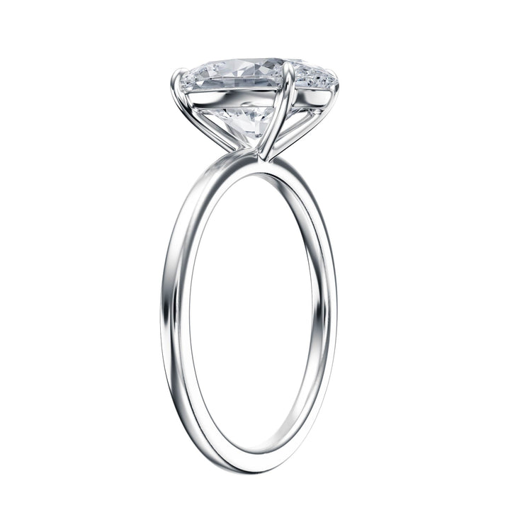 The Grace Oval Solitaire Engagement Ring - R1037 in Ring by 18 KARATS INC.