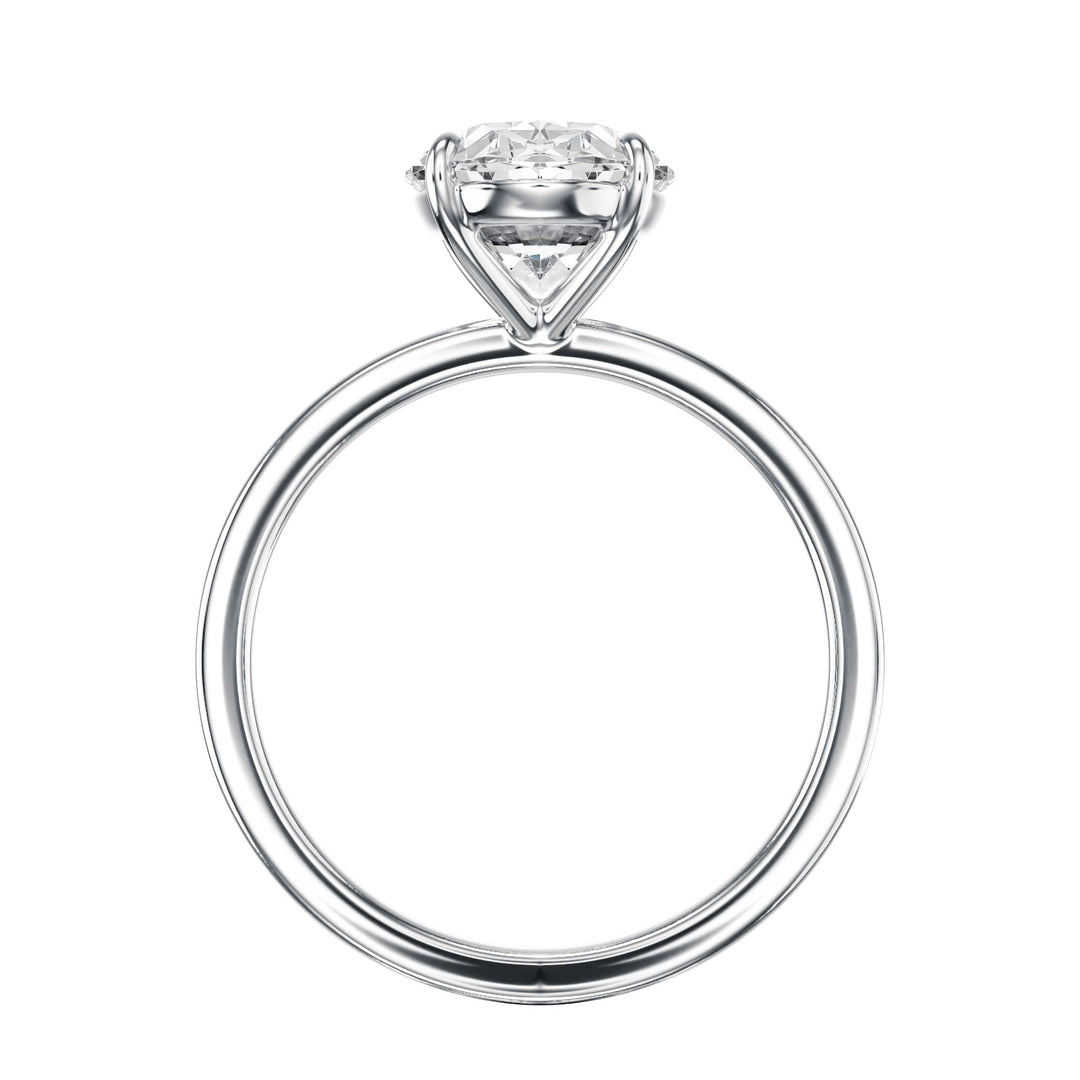 The Grace Oval Solitaire Engagement Ring - R1037 in Ring by 18 KARATS INC.