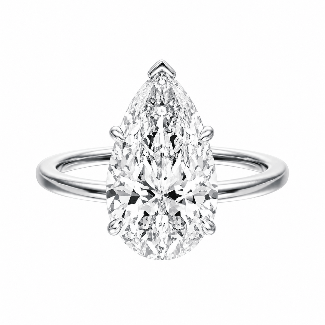 The Grace Pear Lab Diamond Engagement Ring in Ready Rings by 18 KARATS INC.