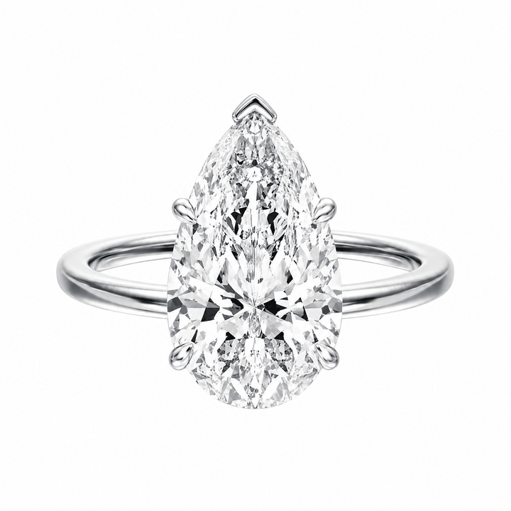 The Grace Pear Lab Diamond Engagement Ring in Ready Rings by 18 KARATS INC.