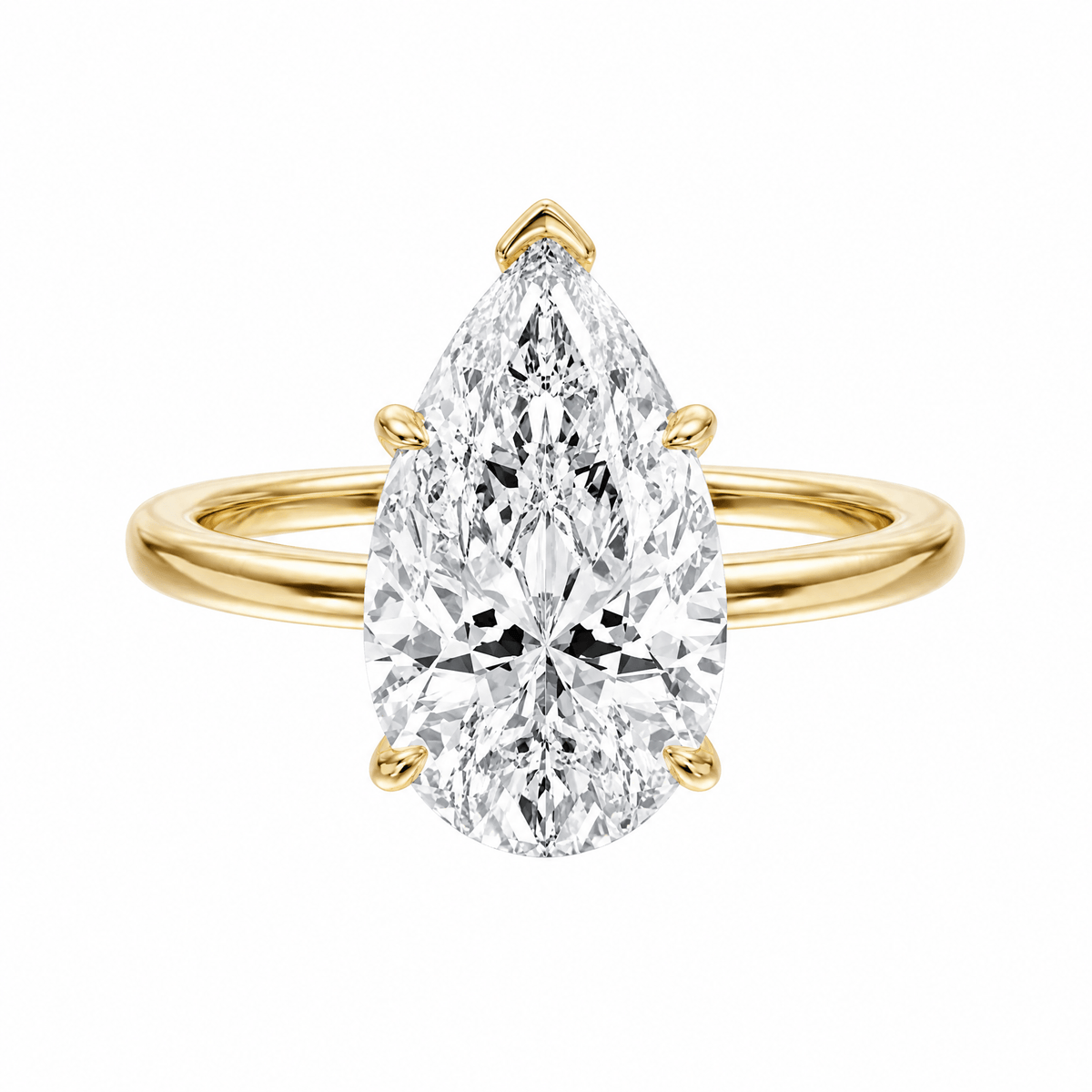 The Grace Pear Lab Diamond Engagement Ring in Ready Rings by 18 KARATS INC.