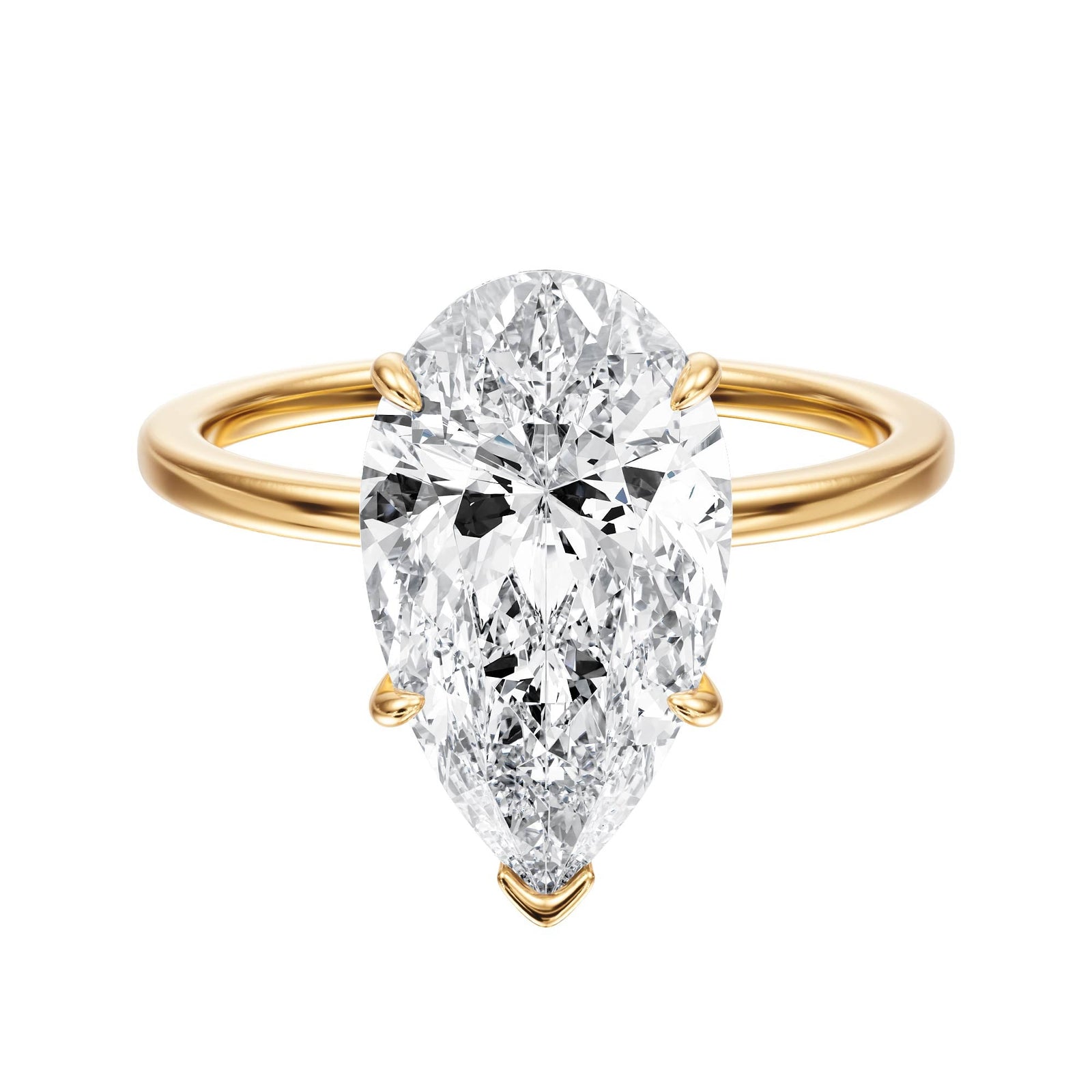 The Grace Pear Lab Diamond Engagement Ring - R1012 in Ready Rings by 18 KARATS INC.