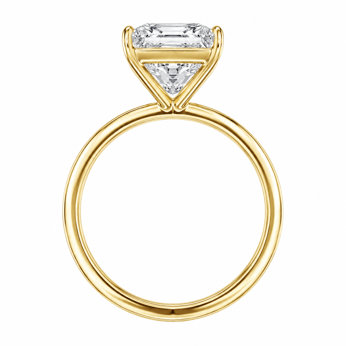 The Grace Princess Cut Solitaire Lab Diamond Engagement Ring in Ready Rings by 18 KARATS INC.