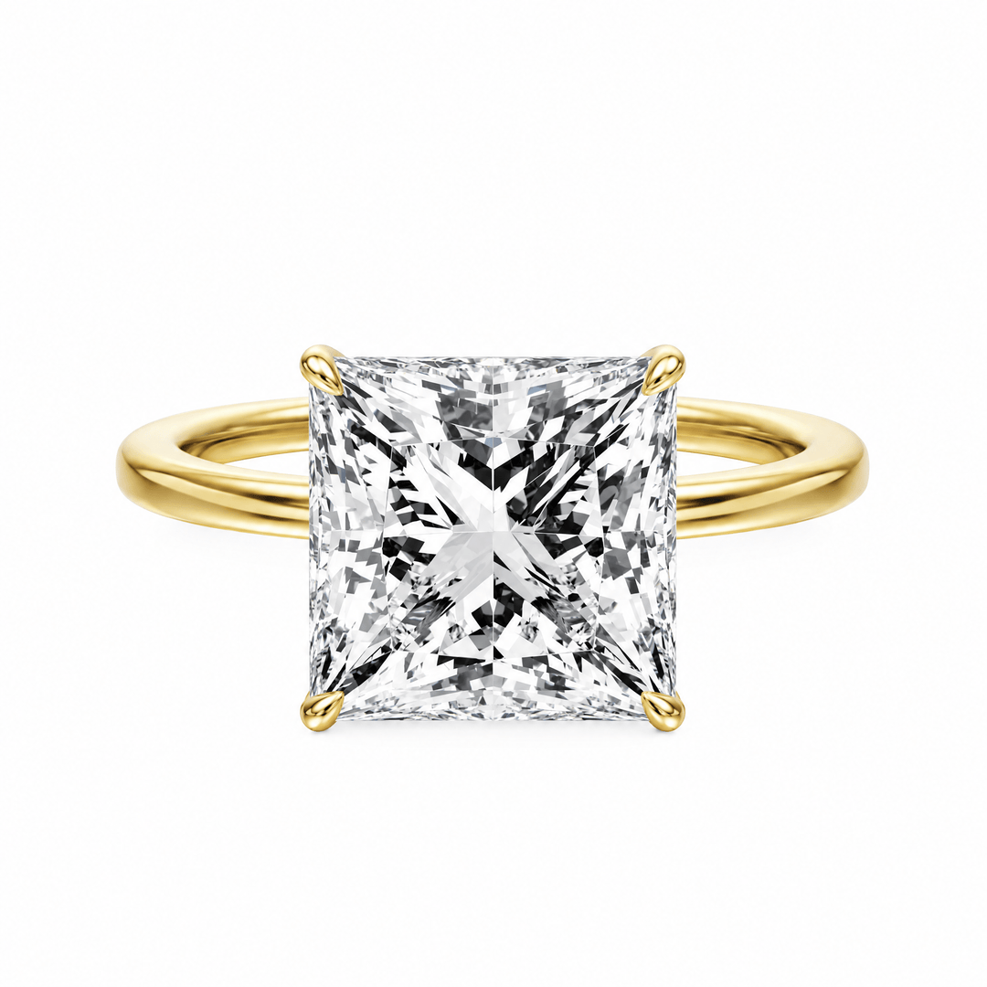 The Grace Princess Cut Solitaire Lab Diamond Engagement Ring in Ready Rings by 18 KARATS INC.