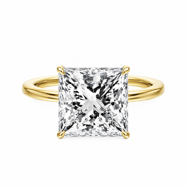 The Grace Princess Cut Solitaire Lab Diamond Engagement Ring in Ready Rings by 18 KARATS INC.