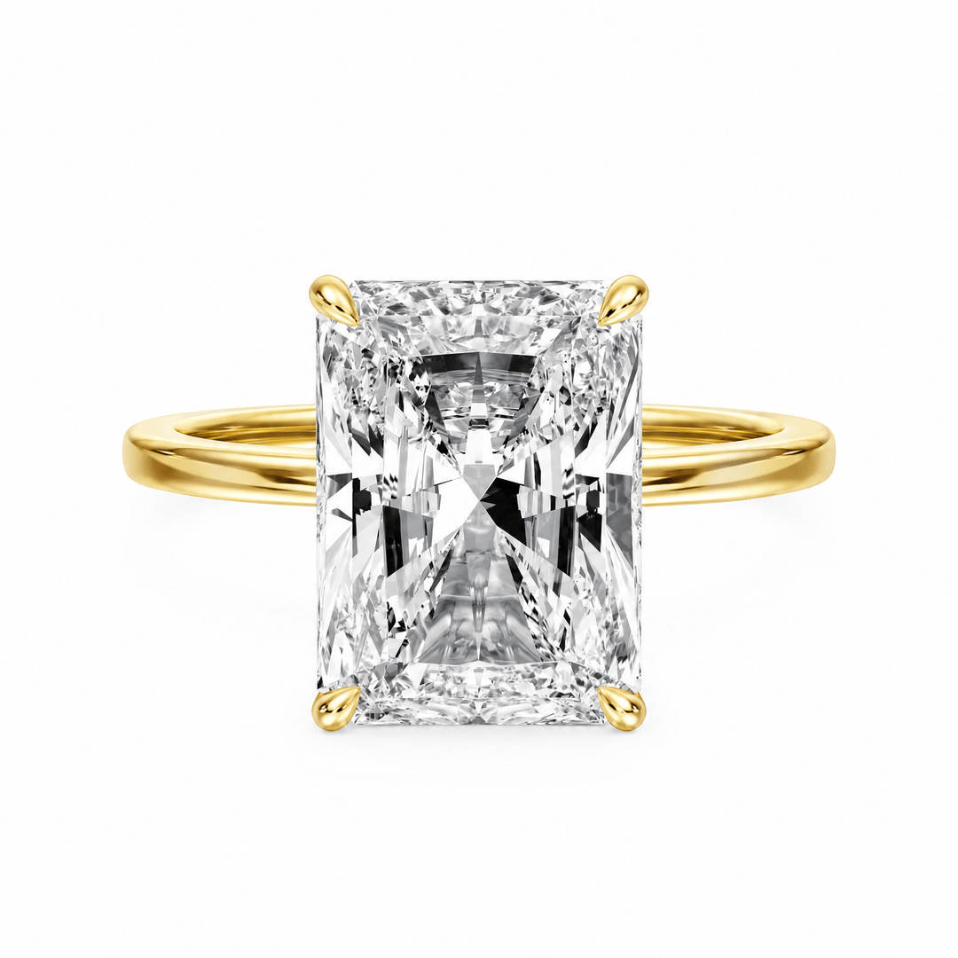 The Grace Radiant Lab Diamond Engagement Ring in Ready Rings by 18 KARATS INC.
