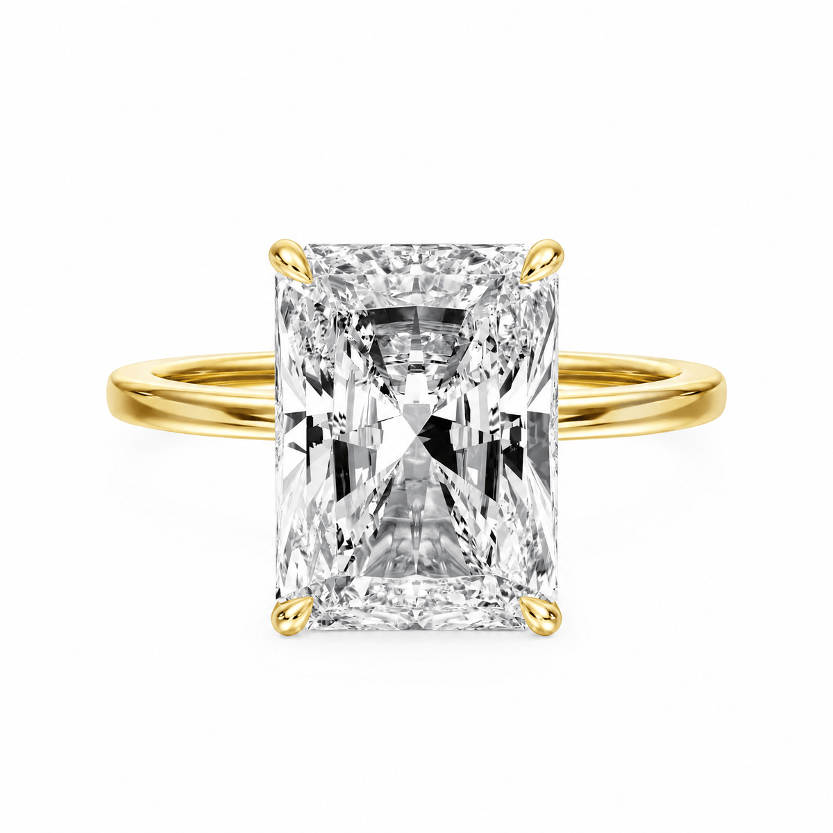The Grace Radiant Lab Diamond Engagement Ring in Ready Rings by 18 KARATS INC.