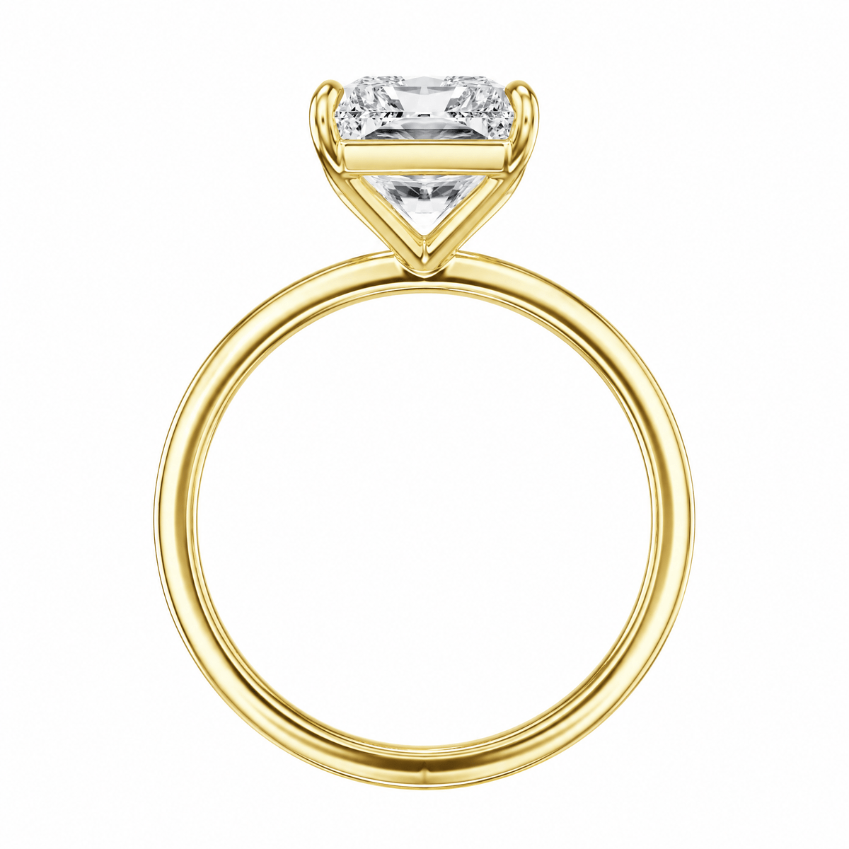 The Grace Radiant Lab Diamond Engagement Ring in Ready Rings by 18 KARATS INC.