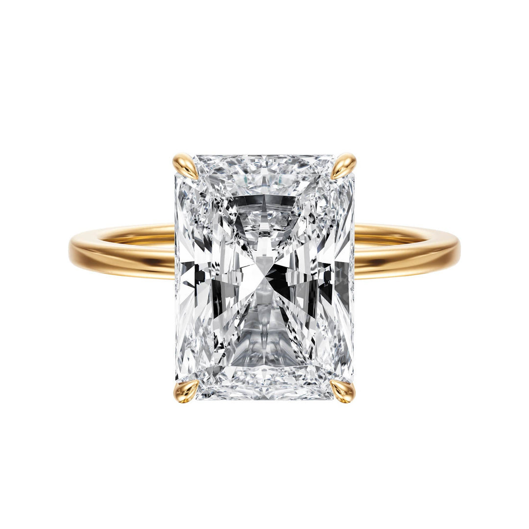 The Grace Radiant Lab Diamond Engagement Ring - R1036 in Ready Rings by 18 KARATS INC.