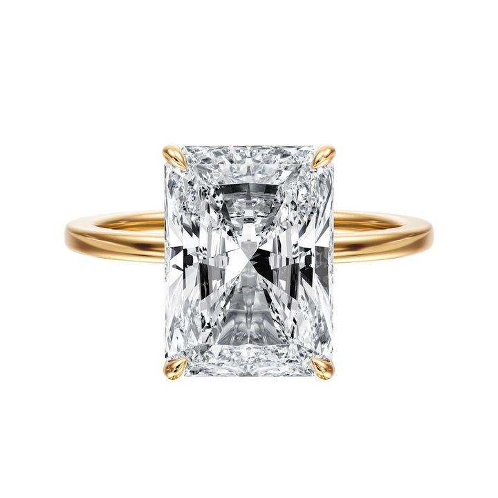 The Grace Radiant Lab Diamond Engagement Ring - R1036 in Ready Rings by 18 KARATS INC.