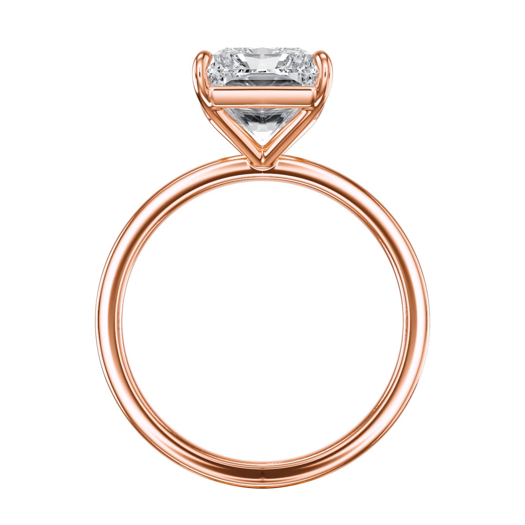 The Grace Radiant Lab Diamond Engagement Ring - R1036 in Ready Rings by 18 KARATS INC.