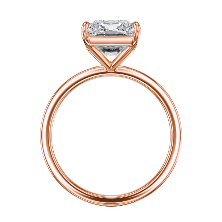 The Grace Radiant Lab Diamond Engagement Ring - R1036 in Ready Rings by 18 KARATS INC.