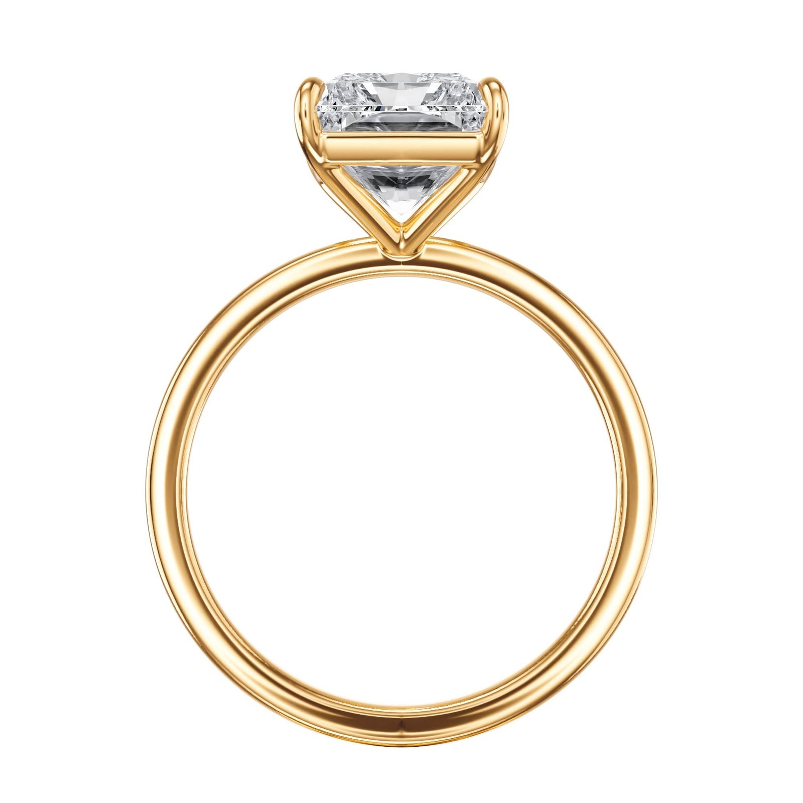 The Grace Radiant Lab Diamond Engagement Ring - R1036 in Ready Rings by 18 KARATS INC.
