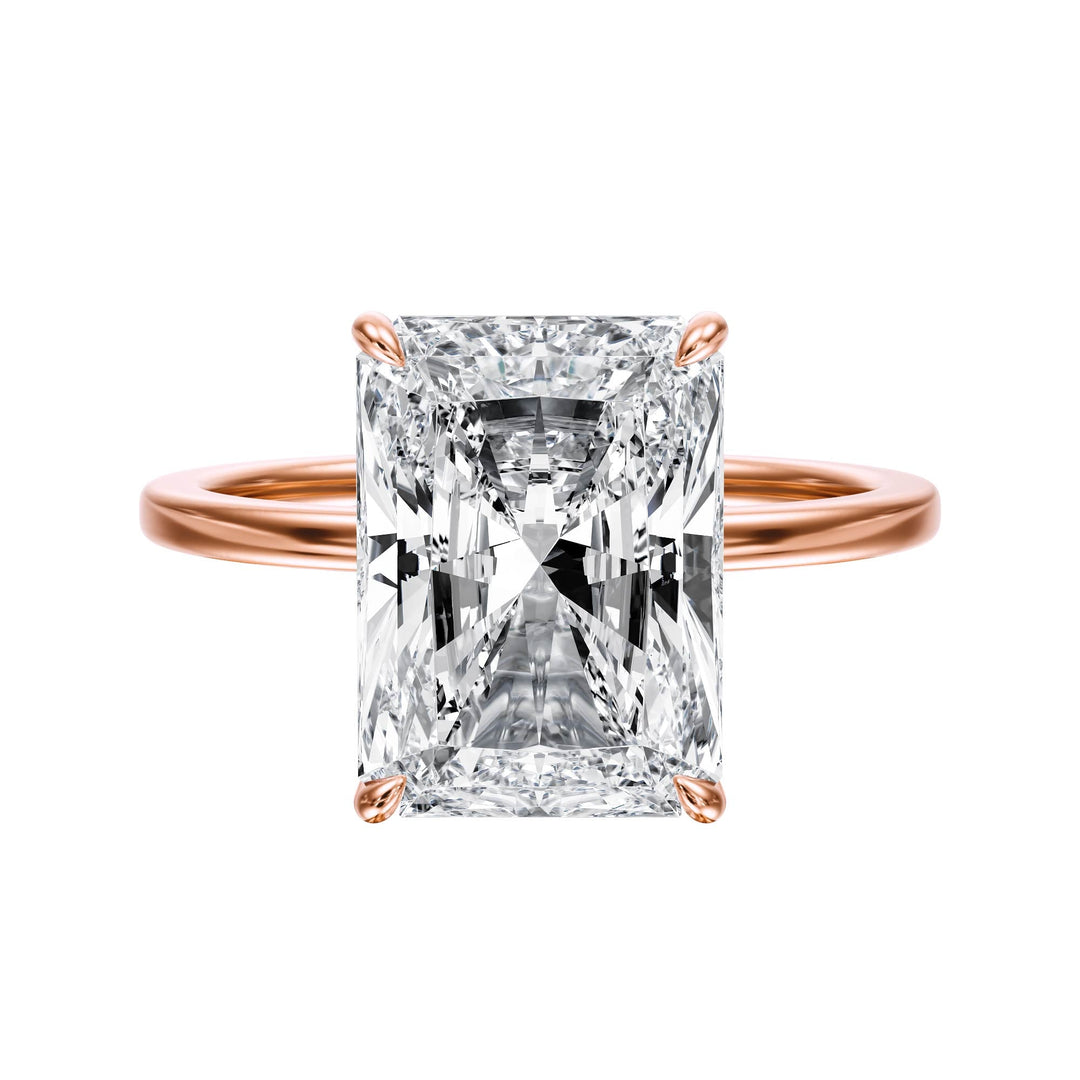 The Grace Radiant Lab Diamond Engagement Ring - R1036 in Ready Rings by 18 KARATS INC.