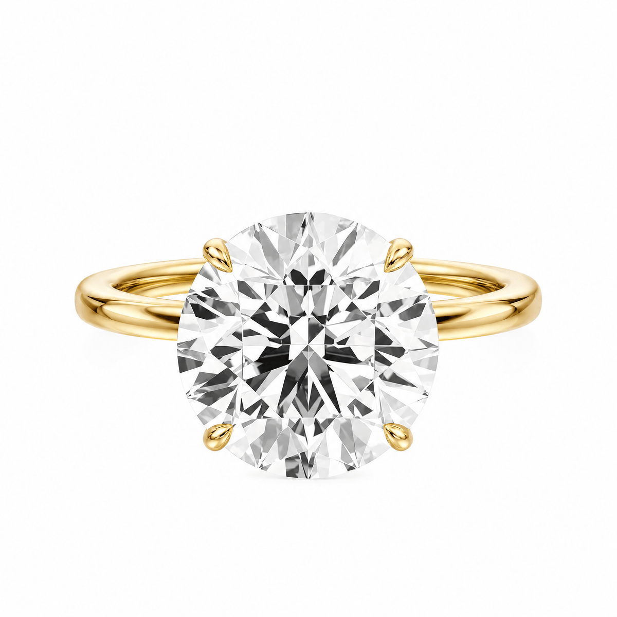 The Grace Round Solitaire Engagement Ring in Ring by 18 KARATS INC.