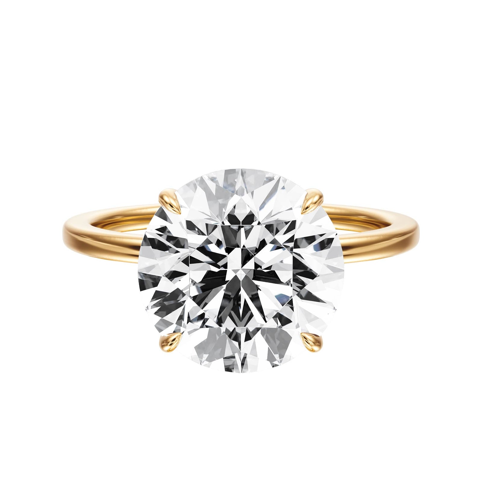 The Grace Round Solitaire Engagement Ring - R1055 in Ring by 18 KARATS INC.
