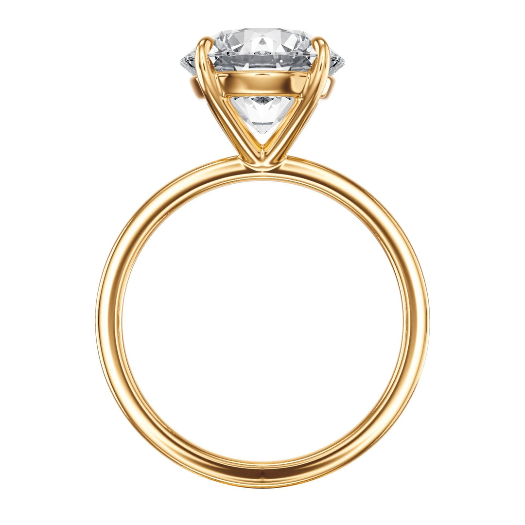 The Grace Round Solitaire Engagement Ring - R1055 in Ring by 18 KARATS INC.