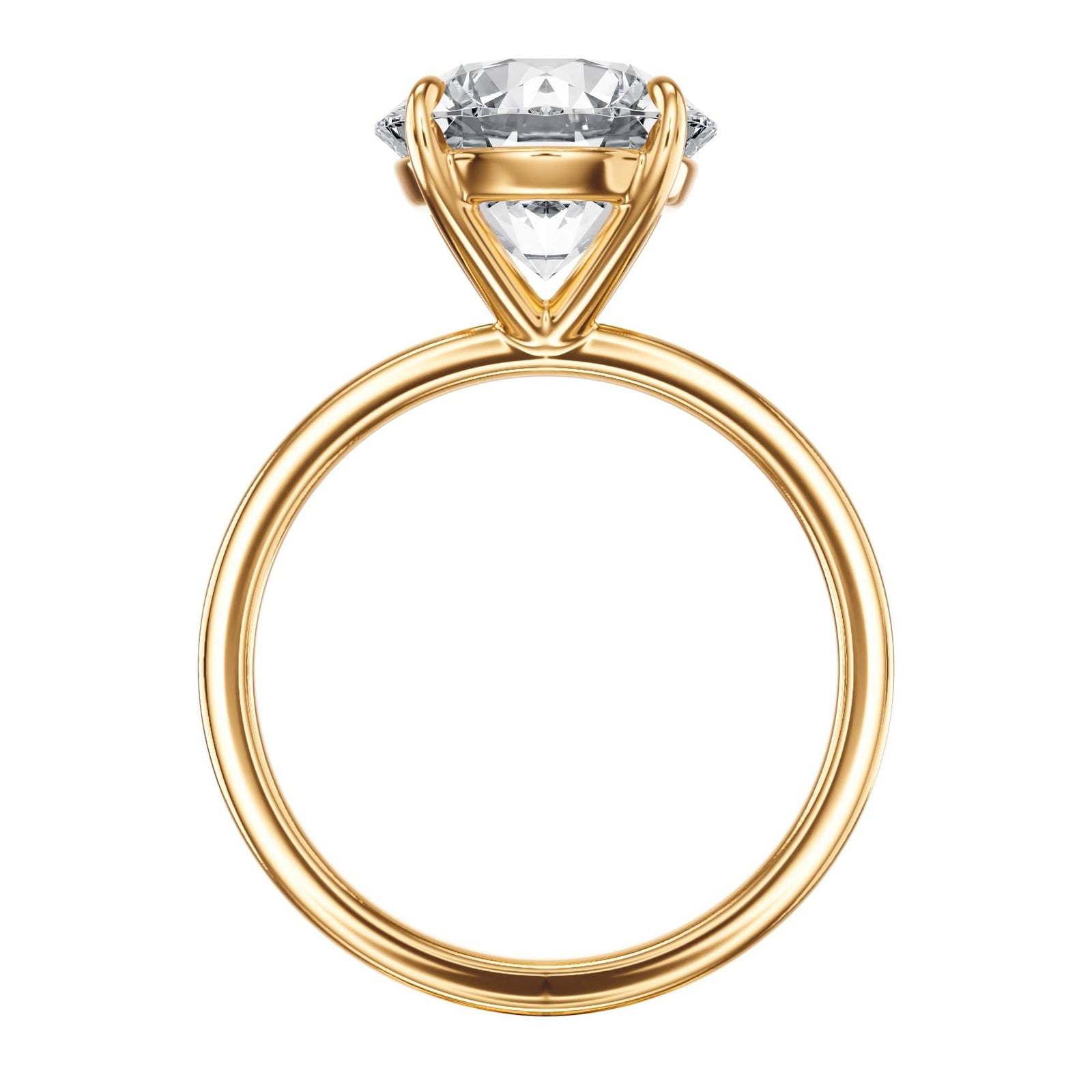 The Grace Round Solitaire Engagement Ring - R1055 in Ring by 18 KARATS INC.