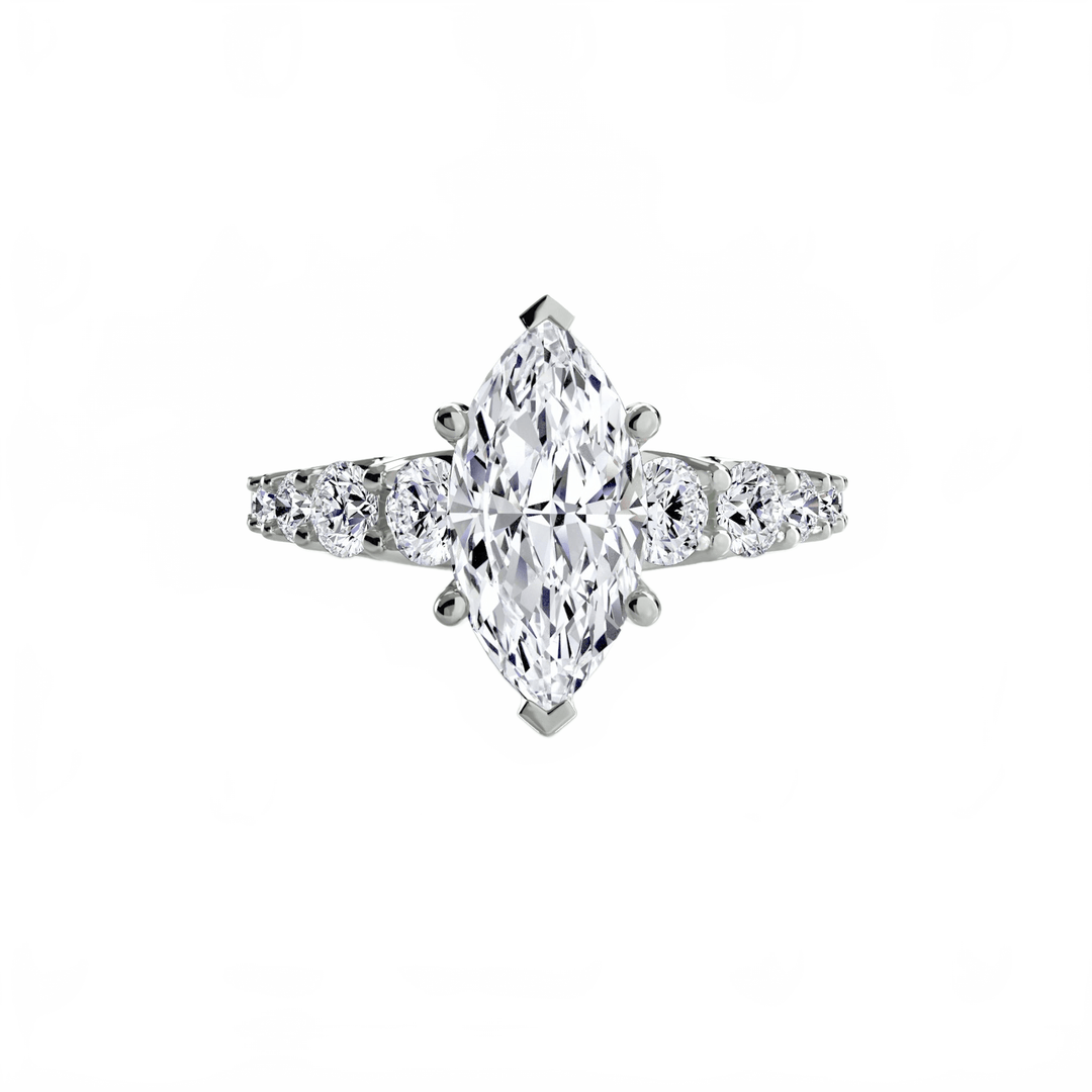 The Graduated Accent Ring in setting by 18 KARATS