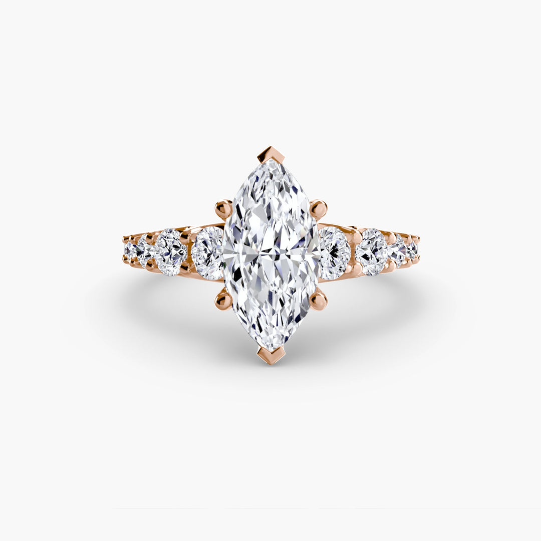 The Graduated Accent Ring in setting by 18 KARATS