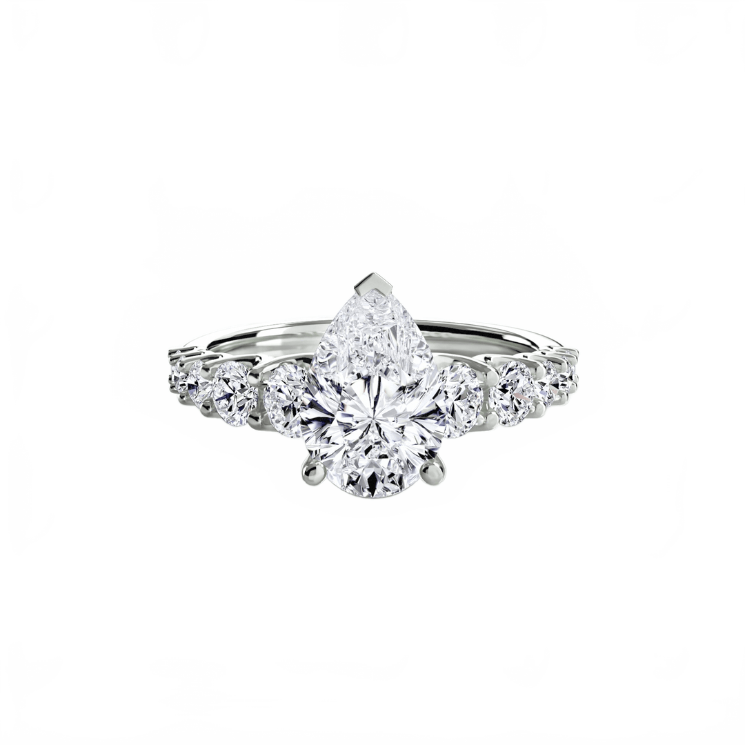 The Graduated Accent Ring in setting by 18 KARATS