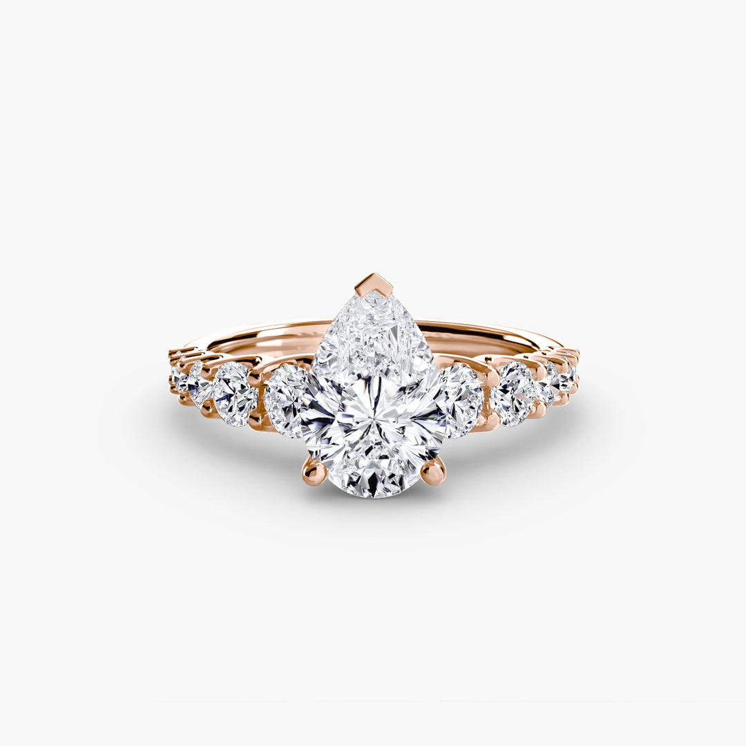 The Graduated Accent Ring in setting by 18 KARATS