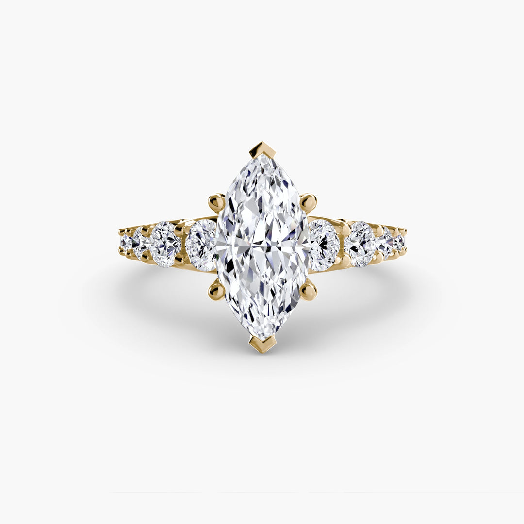 The Graduated Accent Ring in setting by 18 KARATS