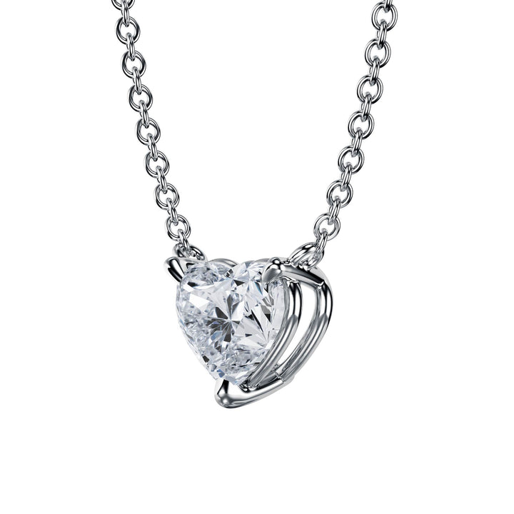 The Heart Diamond Solitaire Pendant - P1111 in Necklace by 18 KARATS INC.