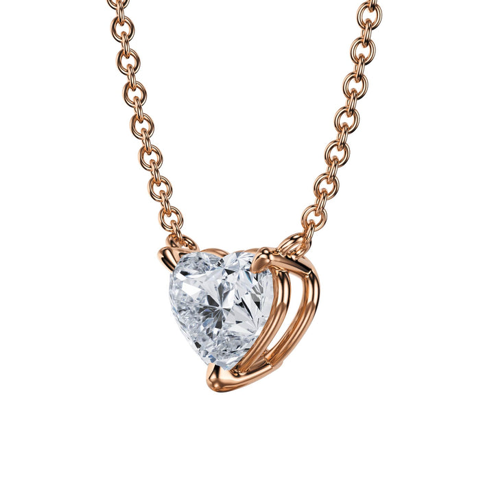 The Heart Diamond Solitaire Pendant - P1111 in Necklace by 18 KARATS INC.