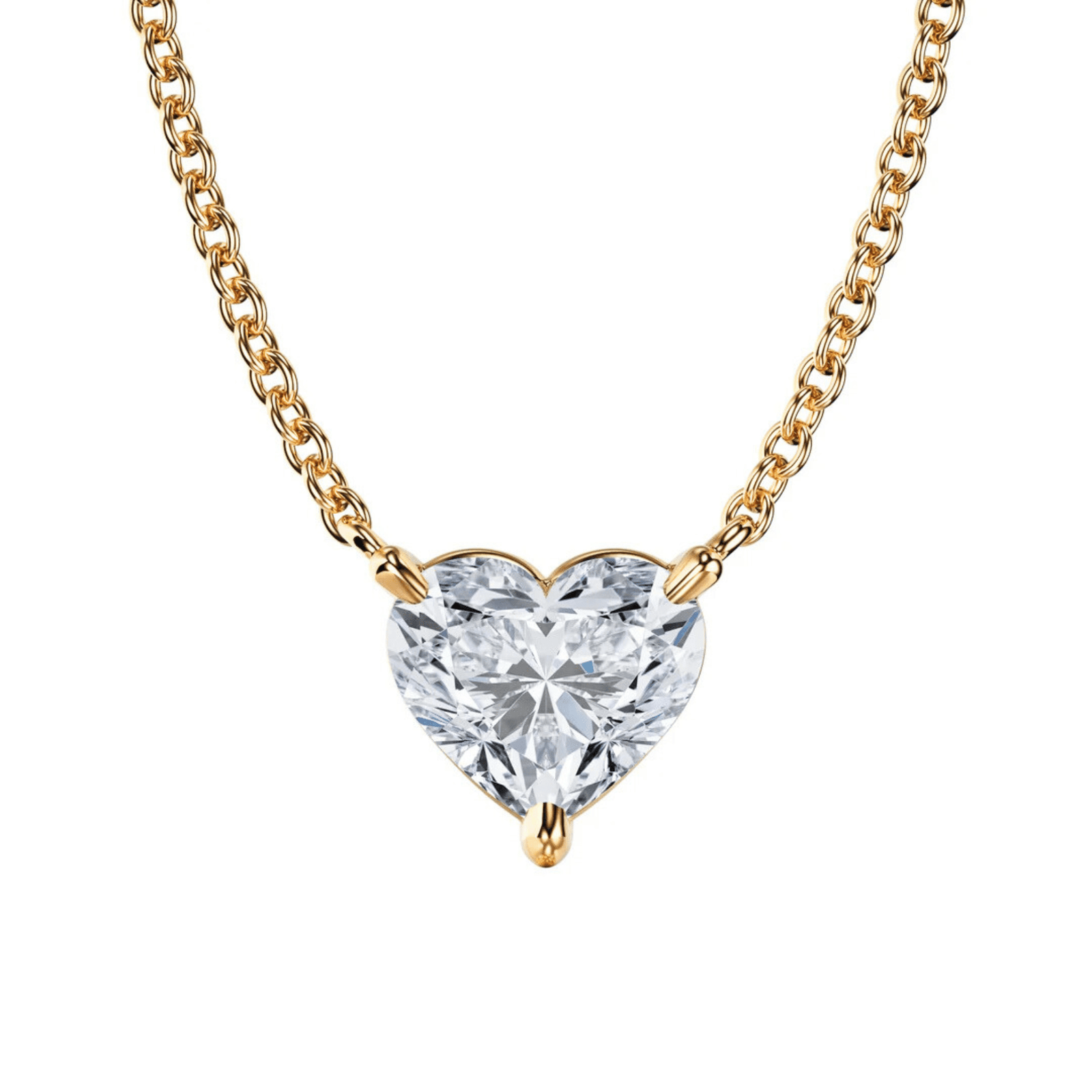 The Heart Diamond Solitaire Pendant - P1111 in Necklace by 18 KARATS INC.