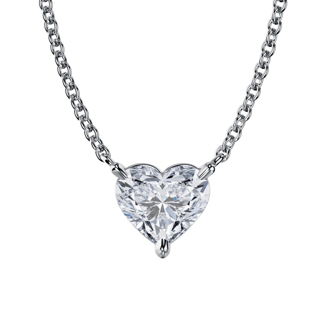 The Heart Diamond Solitaire Pendant - P1111 in Necklace by 18 KARATS INC.