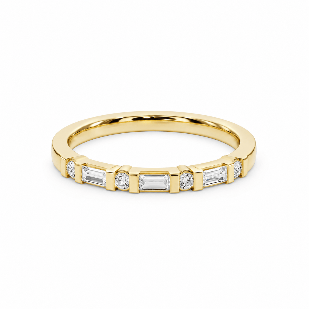 The Linear Diamond Wedding Band in Wedding Bands by 18 KARATS INC.