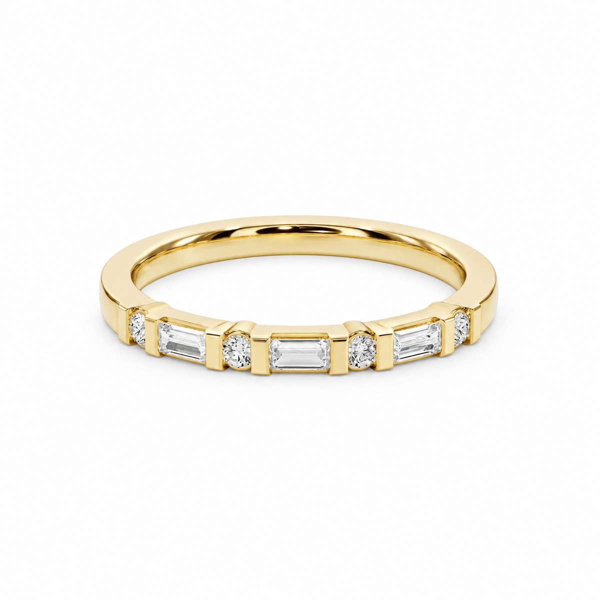 The Linear Diamond Wedding Band in Wedding Bands by 18 KARATS INC.