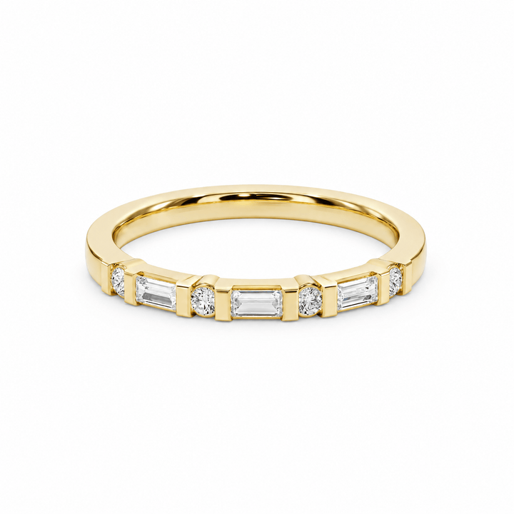 The Linear Diamond Wedding Band in Wedding Bands by 18 KARATS INC.