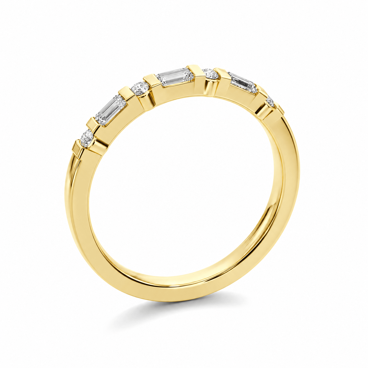 The Linear Diamond Wedding Band in Wedding Bands by 18 KARATS INC.