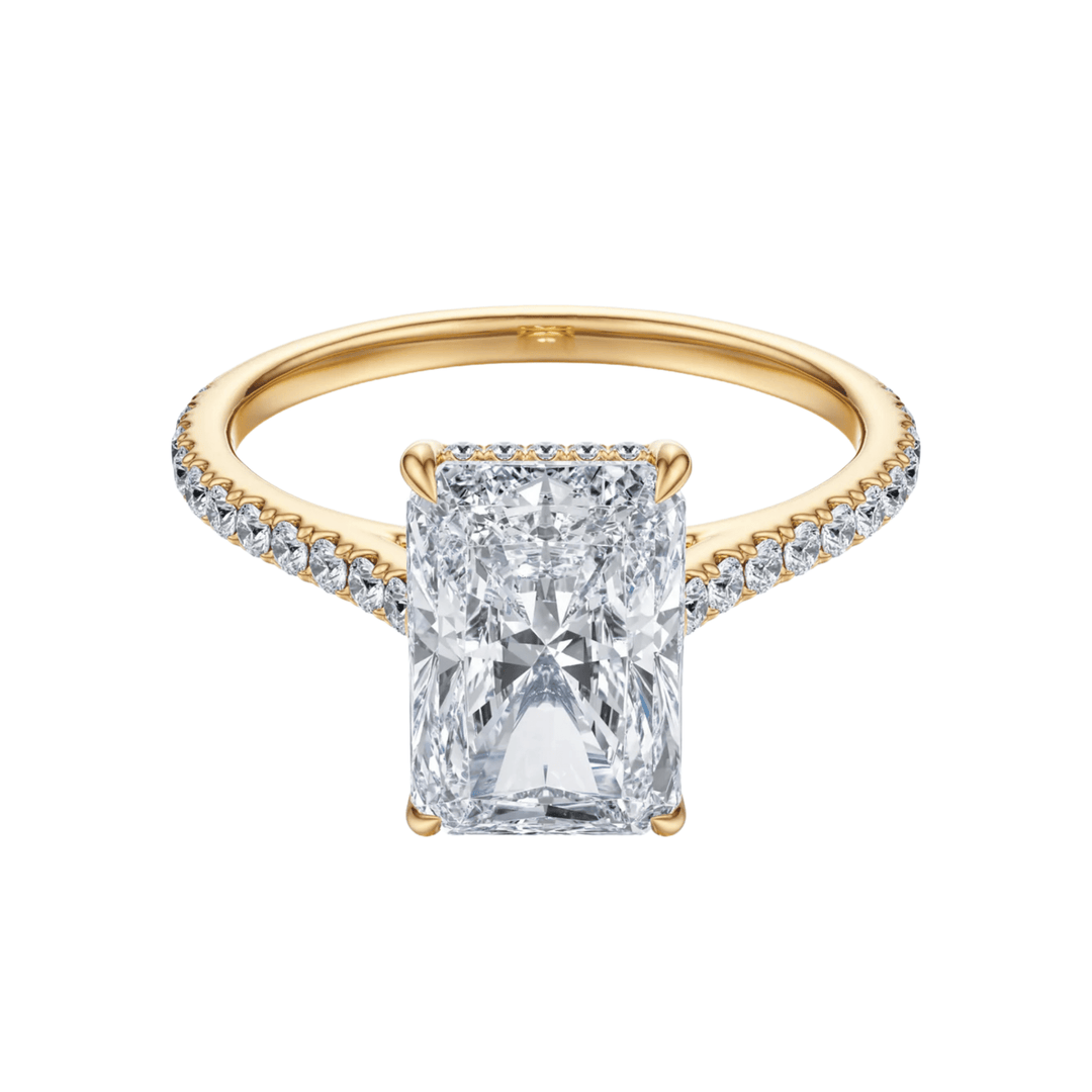 The Lumina Radiant Diamond Engagement Ring - R1031 in Ring by 18 KARATS