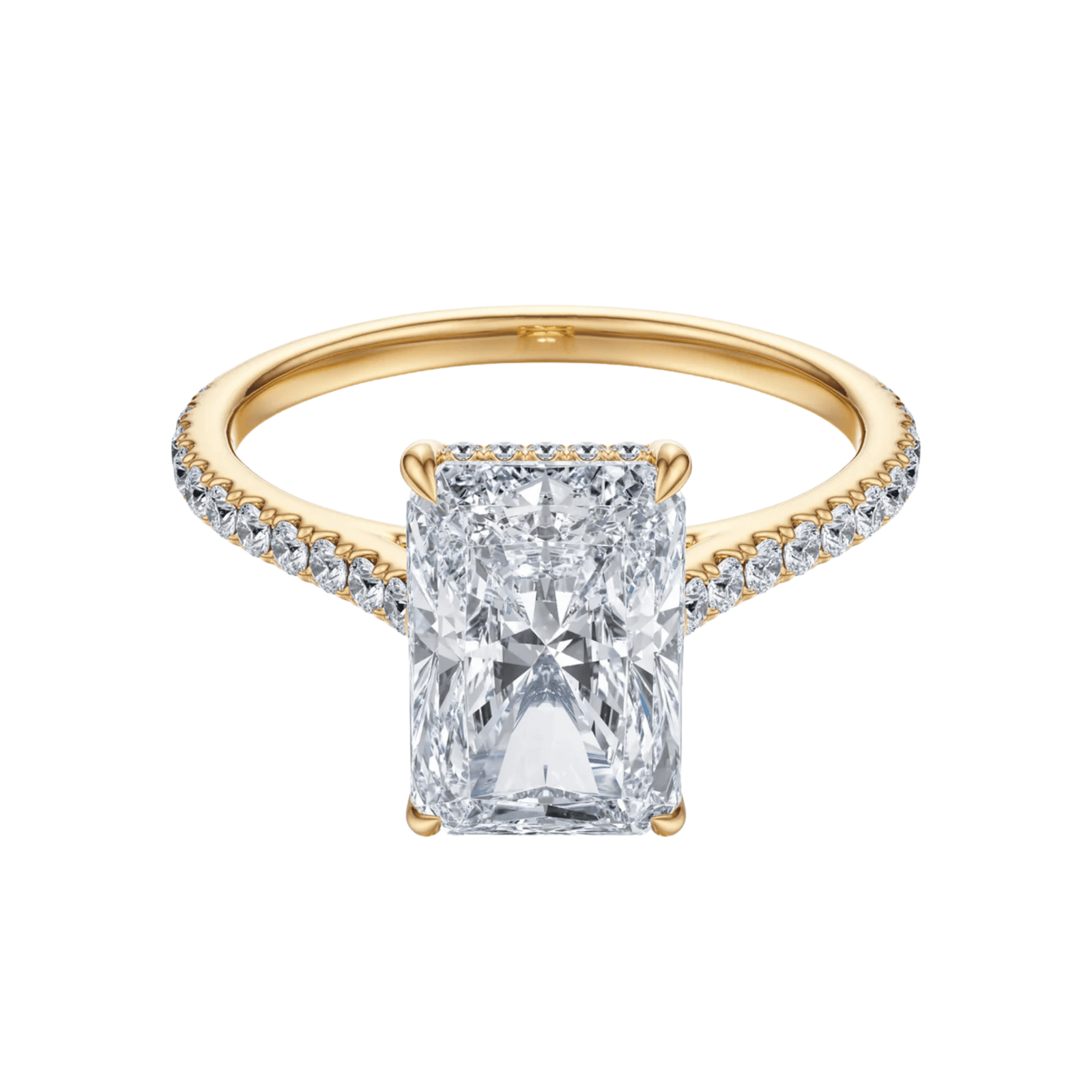 The Lumina Radiant Diamond Engagement Ring - R1031 in Ring by 18 KARATS