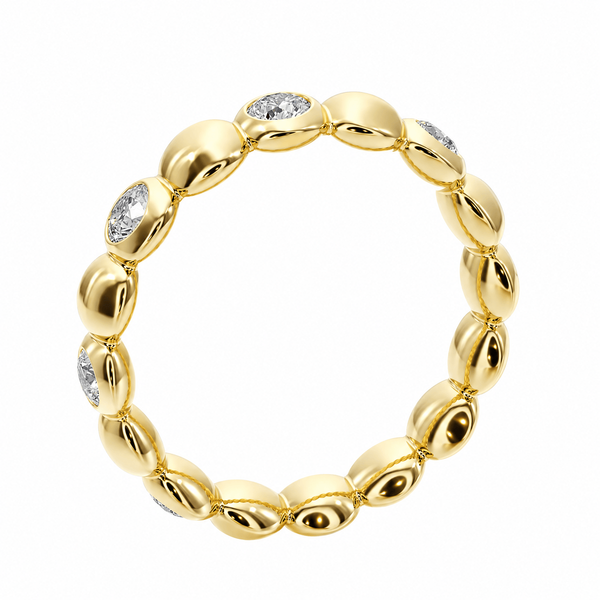 The Orbit Diamond Wedding Band in Wedding Bands by 18 KARATS INC.