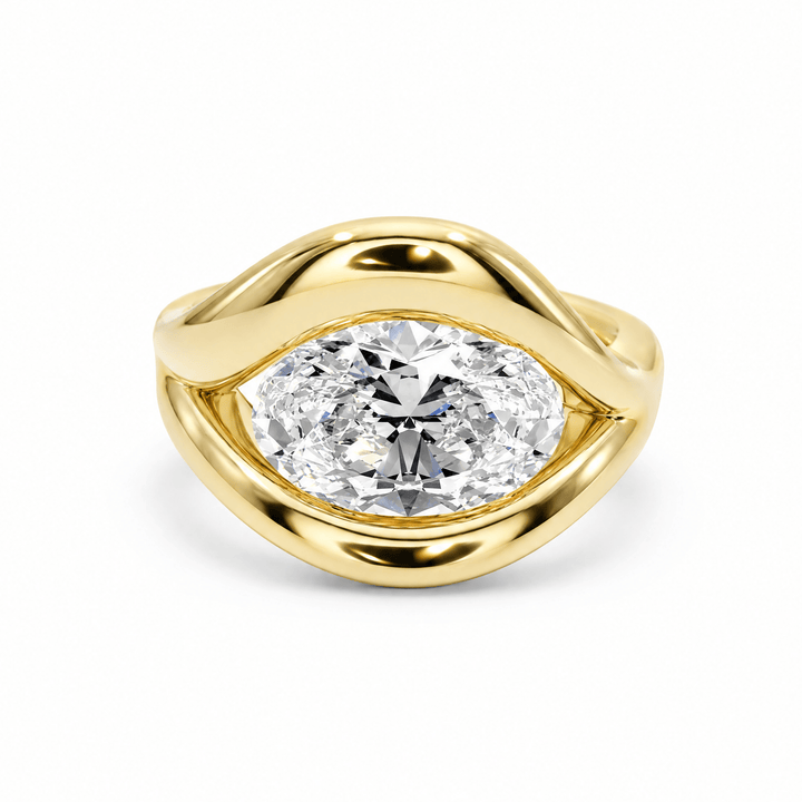 The Oval Icon Chunky Lab Diamond Engagement Ring in Ready Rings by 18 KARATS INC.