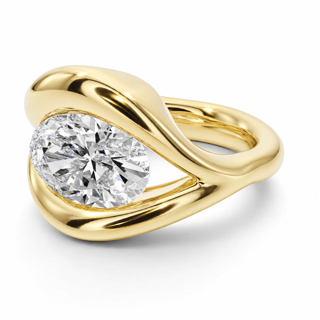 The Oval Icon Chunky Lab Diamond Engagement Ring in Ready Rings by 18 KARATS INC.