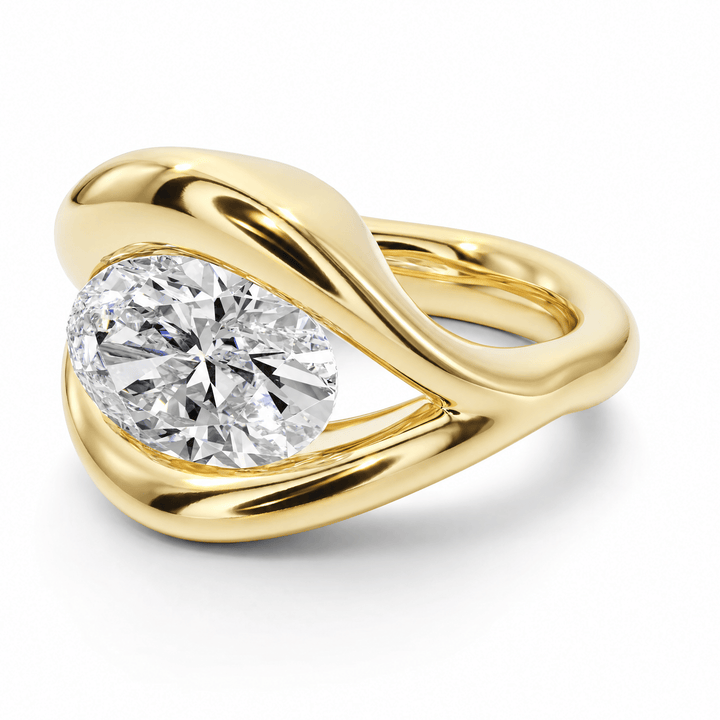 The Oval Icon Chunky Lab Diamond Engagement Ring in Ready Rings by 18 KARATS INC.