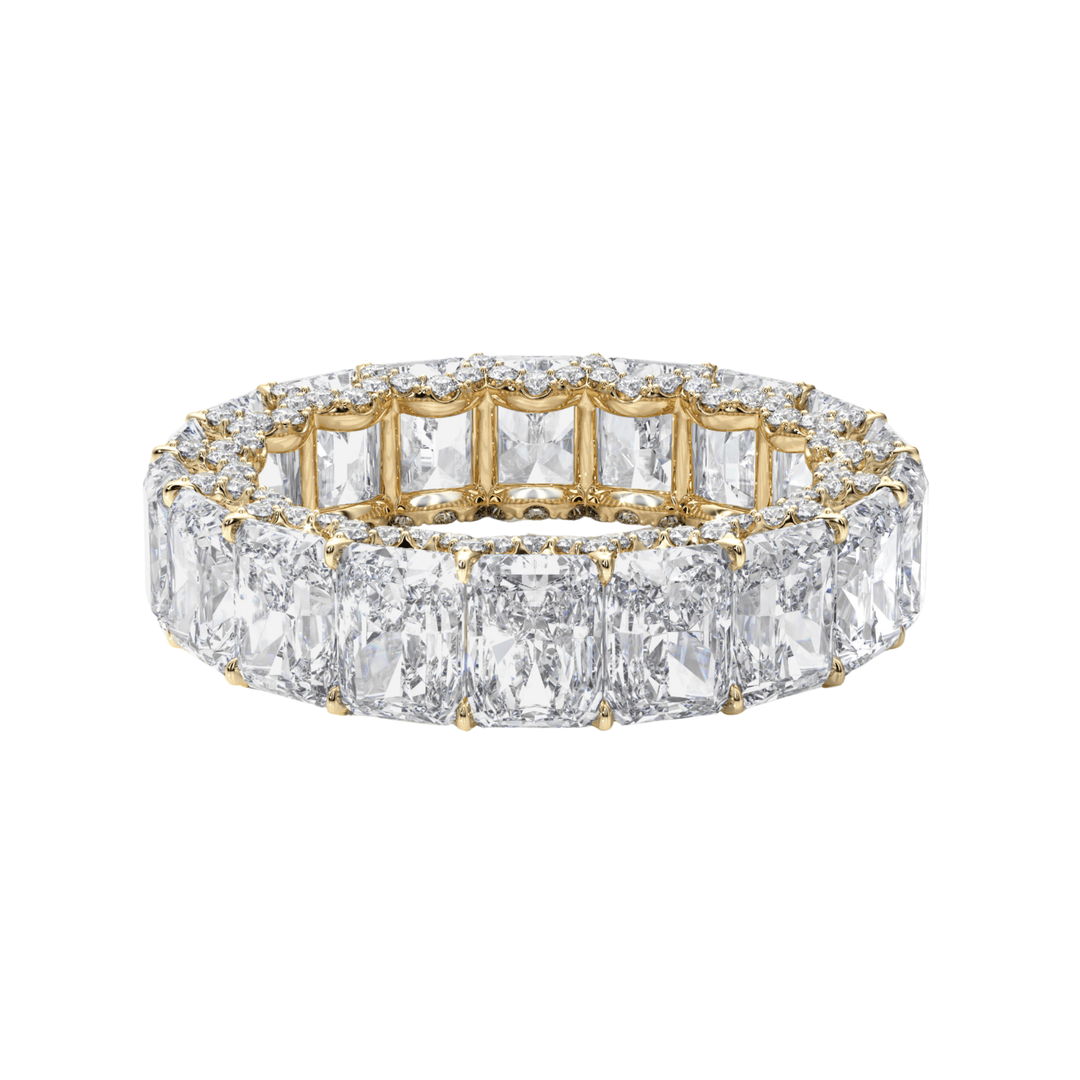 The Radiant Eternity Pavé Wedding Band - B1021 in Wedding Bands by 18 KARATS INC.