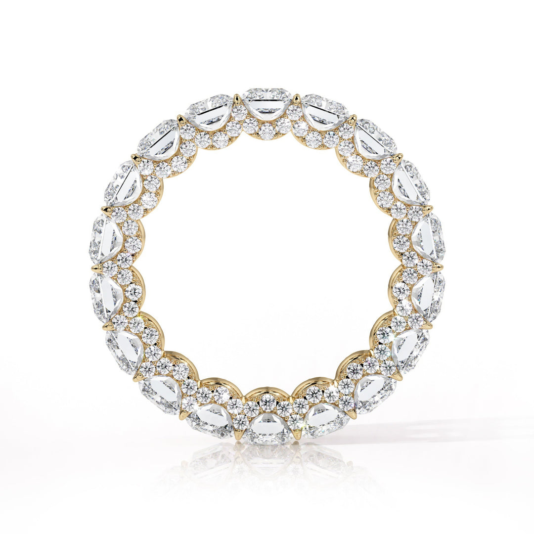 The Radiant Eternity Pavé Wedding Band - B1021 in Wedding Bands by 18 KARATS INC.