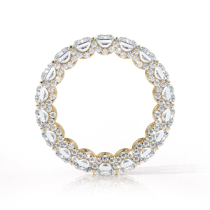 The Radiant Eternity Pavé Wedding Band - B1021 in Wedding Bands by 18 KARATS INC.