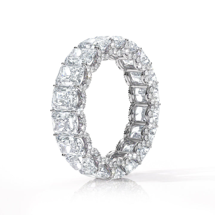 The Radiant Eternity Pavé Wedding Band - B1021 in Wedding Bands by 18 KARATS INC.