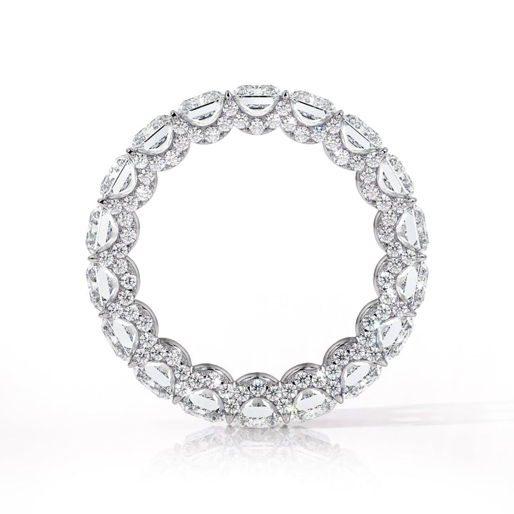 The Radiant Eternity Pavé Wedding Band - B1021 in Wedding Bands by 18 KARATS INC.
