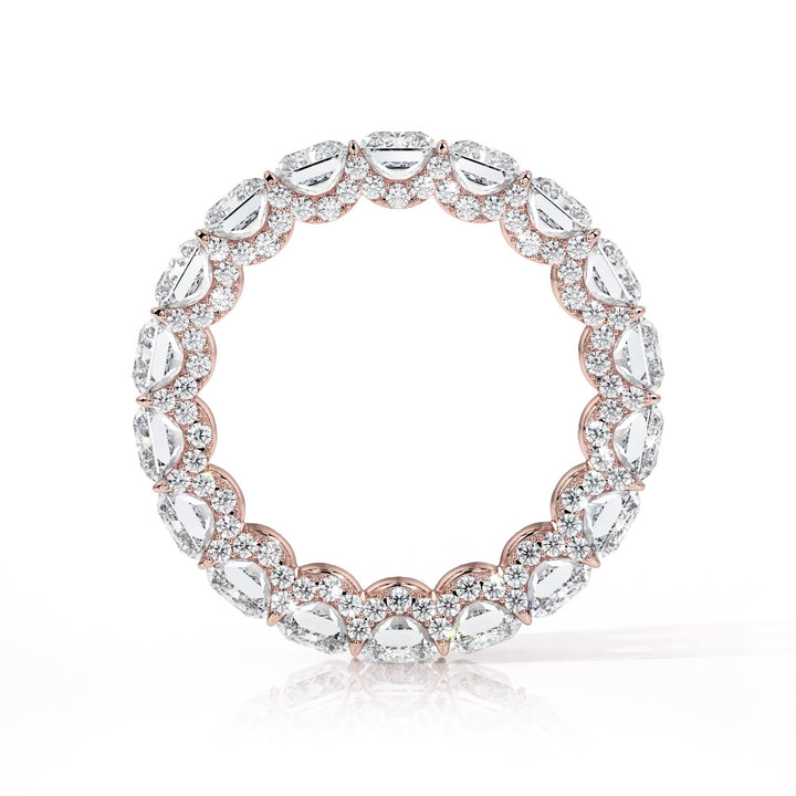 The Radiant Eternity Pavé Wedding Band - B1021 in Wedding Bands by 18 KARATS INC.