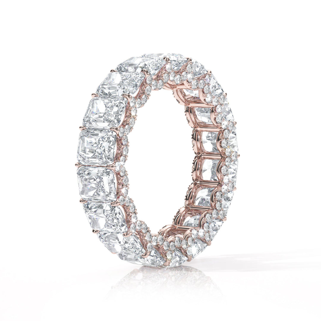 The Radiant Eternity Pavé Wedding Band - B1021 in Wedding Bands by 18 KARATS INC.