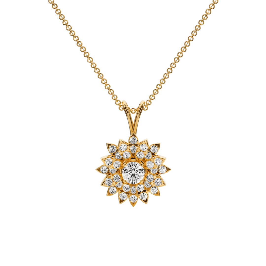 The Rosette Diamonds Necklace - P1106 in by 18 KARATS INC.