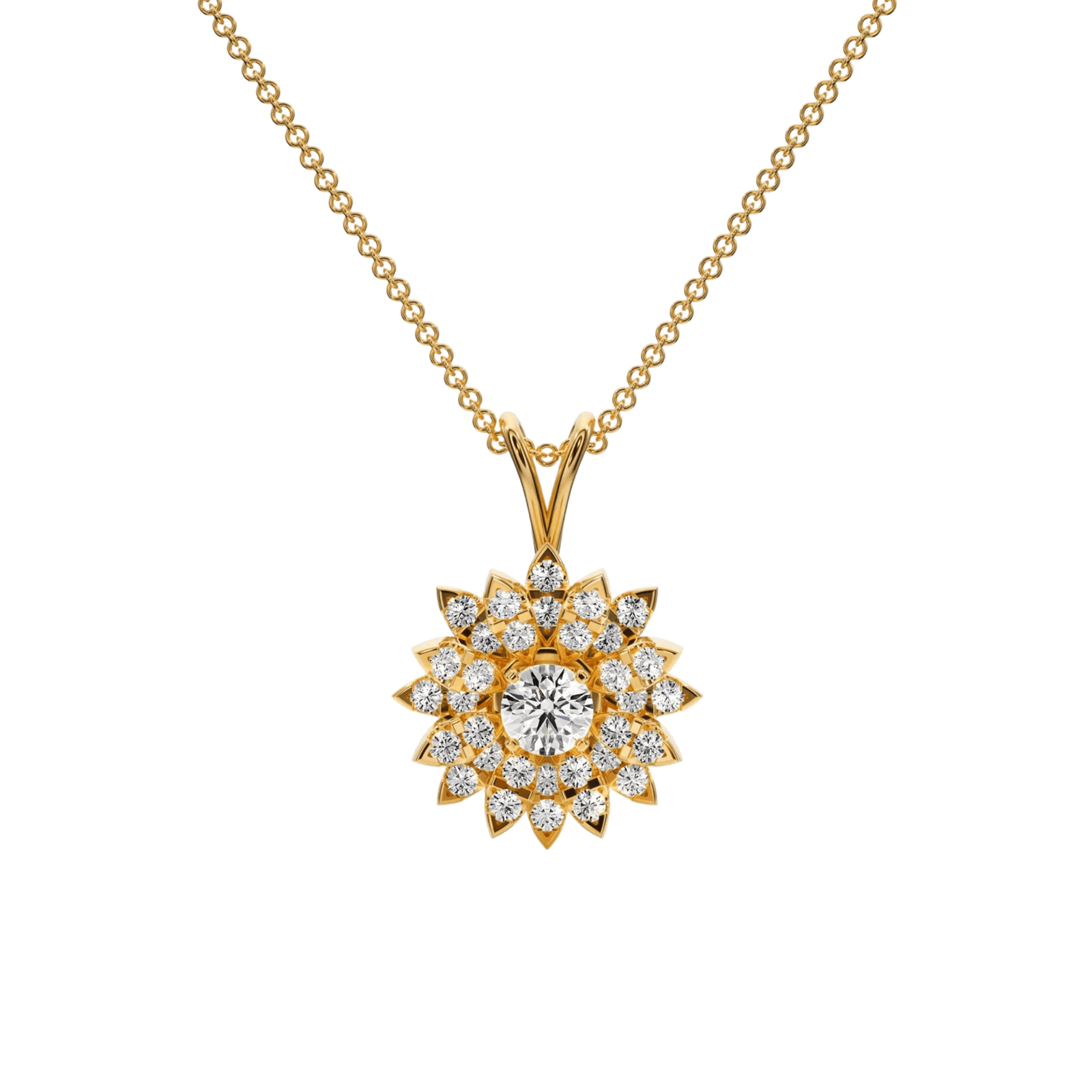 The Rosette Diamonds Necklace - P1106 in by 18 KARATS INC.